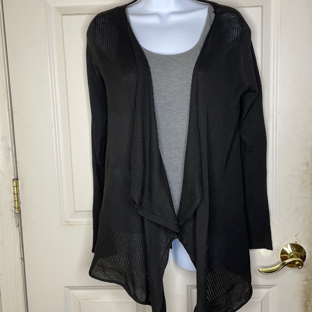 Black long thin sweater